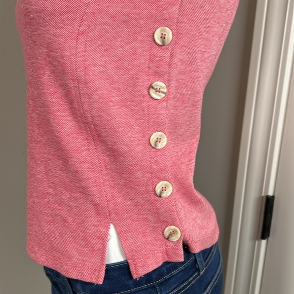 Anthropologie Meadow Rue Pantego Side Button Tank Top Red Sleeveless Sz S - Picture 5 of 13